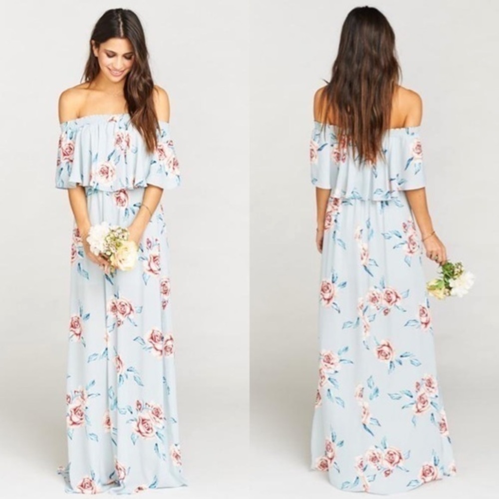 SMYM Hacienda Maxi Dress in Flower Hour Sky